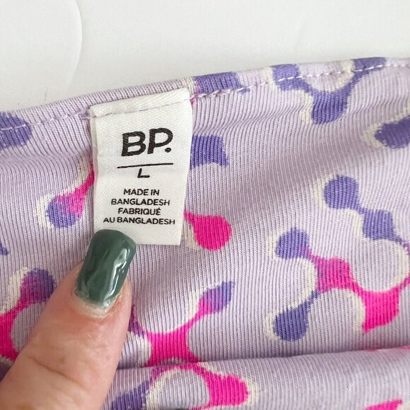 BP. Nordstrom Purple Cropped Tube Top Geo Print Size LARGE - Picture 7 of 10